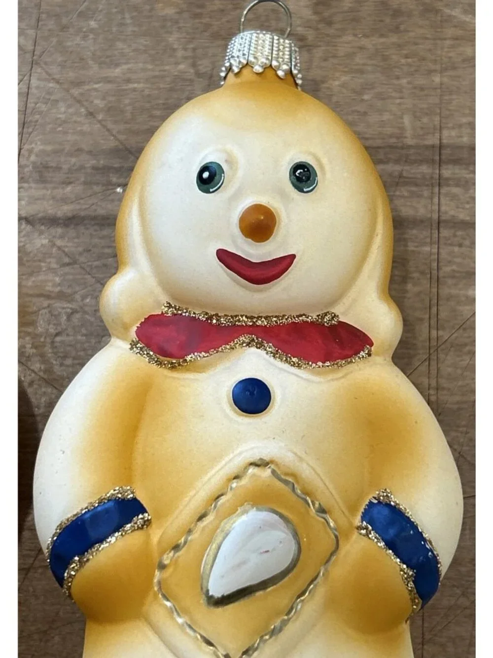 Vtg Hand Blown Glass 5” Gingerbread Man Woman Glass Christmas Tree Ornaments